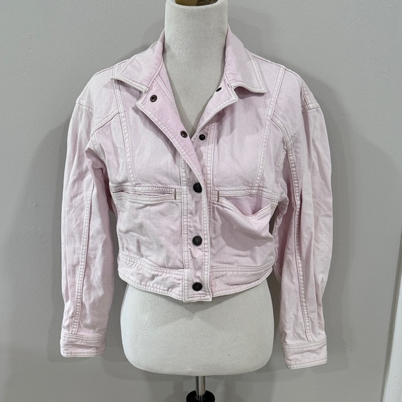 We The Free Light Pink sorbet Star Crossed Jean Jacket - Picture 2 of 6